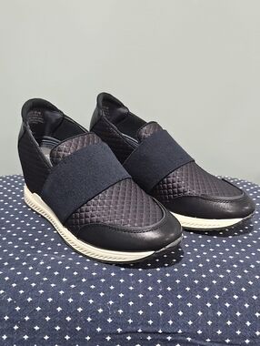 BareTraps Navy Quilted Slip-On Sneakers
